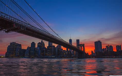 Free Download New York City Brooklyn Bridge View 4k Hd Desktop