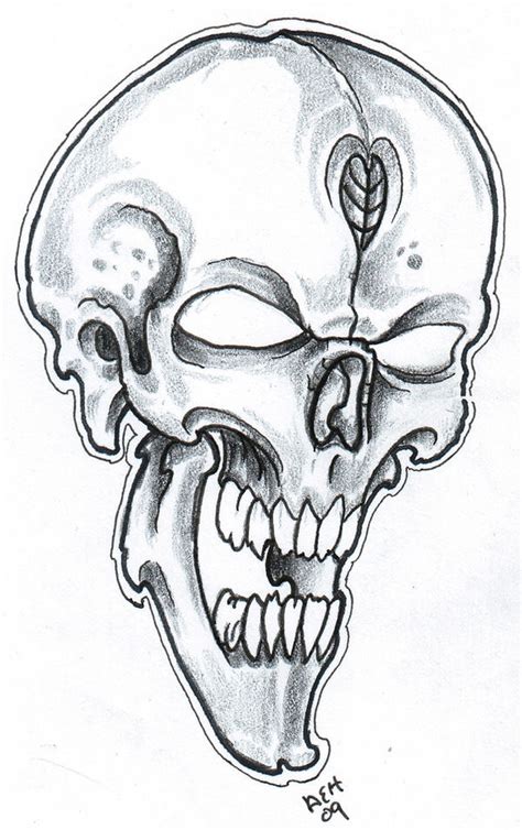 Skull Sketch By Hardart Kustoms On Deviantart Skull S