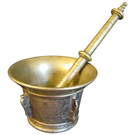 Antique Solid Brass Apothecary Mortar And Pestle From Tomjudy On Ruby Lane