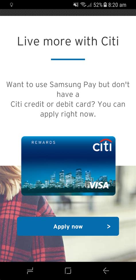 Citibank debit card now working with Samsung Pay - OzBargain Forums