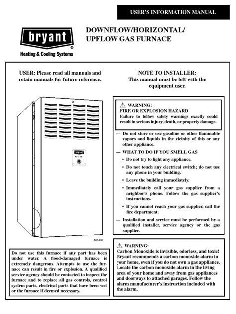 Bryant Plus 80t Furnace Manual