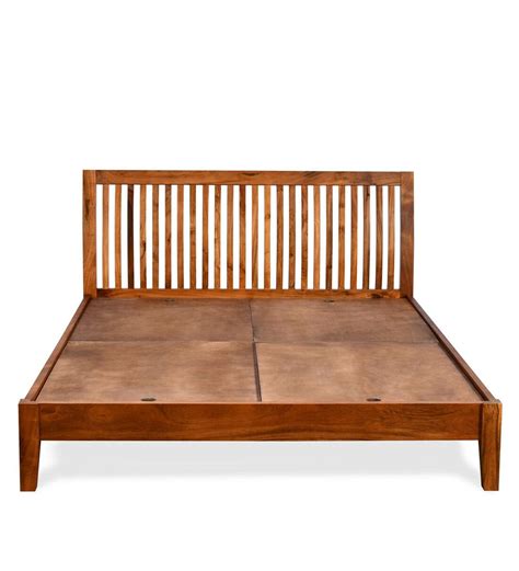 Buy Luxurious Solid Wood King Size Bed In Brown Finish By Doctor Dreams