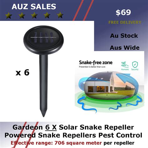 How solar pest repellents work. Gardeon 6 X Solar Snake Repeller Powered Snake Repellers ...