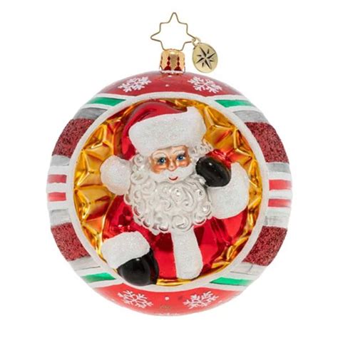 Christopher Radko Spherical Cheer Santa 1020218 Christmas Ornament