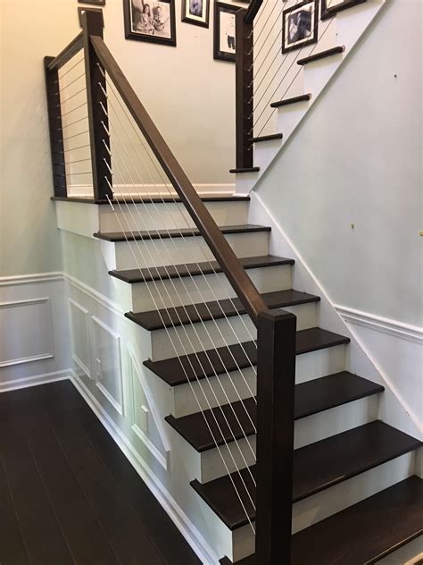 Cable railings are second only to glass for providing a sense of openness around your staircase. Hardwood Staircase - Stair Solution