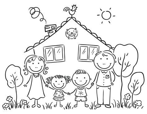 Cute Family Coloring Pages