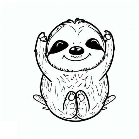 Cute Baby Sloth Coloring Page Download Print Or Color Online For Free