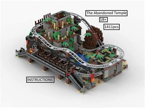 Le Temple Abandonné Lego Moc Coaster Etsy In 2021 Roller Coaster