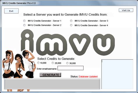 Imvu Credits Generator 2013