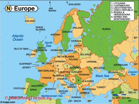 Europa Harta Si Obiective Turistice