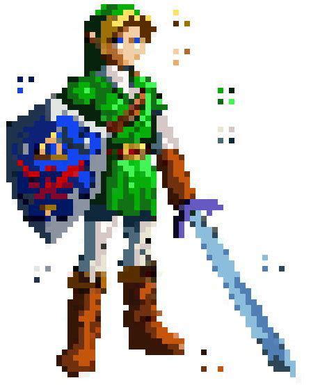 Text instances are first segmented out by linking pixels within the same instance together. OoT I made Ocarina of Time Link pixel art, tried to count pixels but I lost it... : zelda