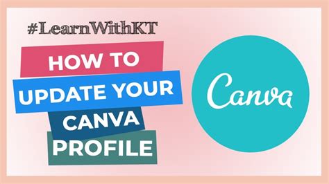 How To Canva Public Profile Learnwithkt Youtube