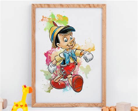 Wooden Boy Pinocchio Instant Download Digital Printable Art Etsy