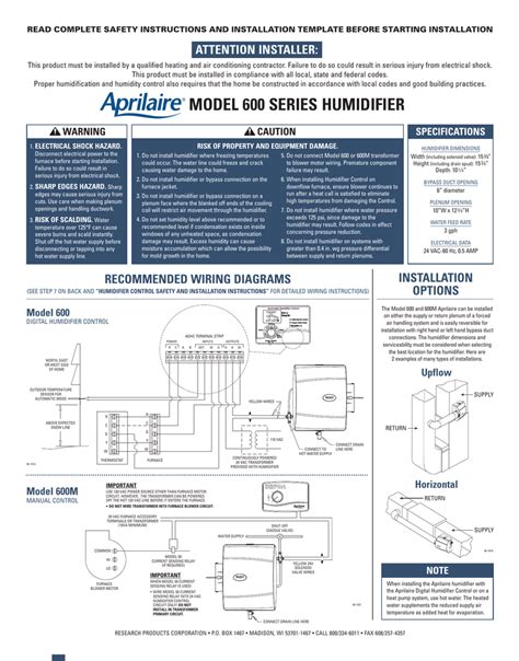 Aprilaire Humidifier Wiring Diagram Wiring Digital And Schematic