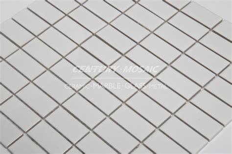 1x2white Brick Ceramic Mosaic Tile For Swimming Pool