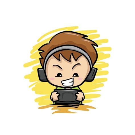 Boys Playing Clipart Vector Cute Boy Playing Game Illustration Boy
