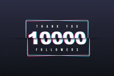Premium Vector Thank You 10000 Followers Banner