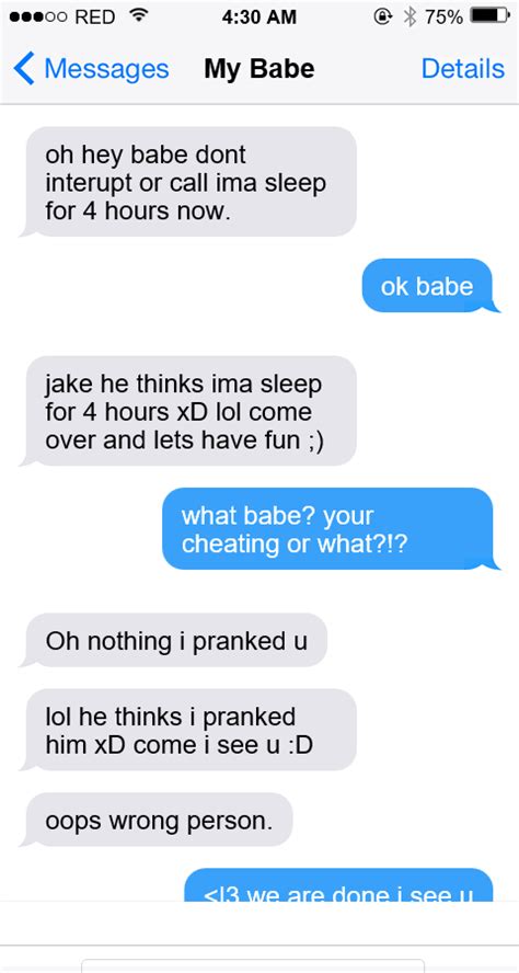 Fake Cheating Text Messages