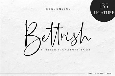 Bettrish Handwritten Signature Font Ltheme
