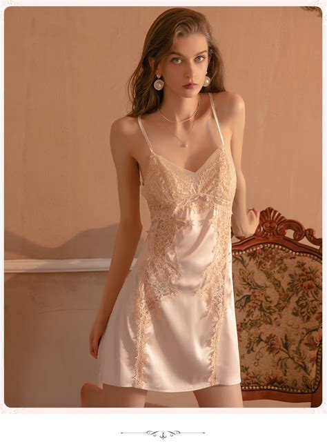 Sexy Sheer Lace Slip Nightgown Backless Sleepwear Florashe