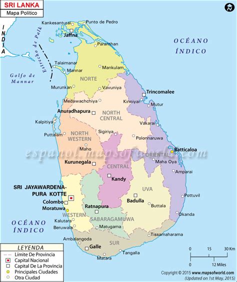 sri lanka mapa