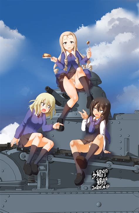Andou Oshida And Marie Girls Und Panzer Drawn By Aquaegg Danbooru
