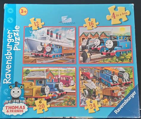 Thomas The Train Jigsaw Puzzle With Four Different Pictures On Its Side