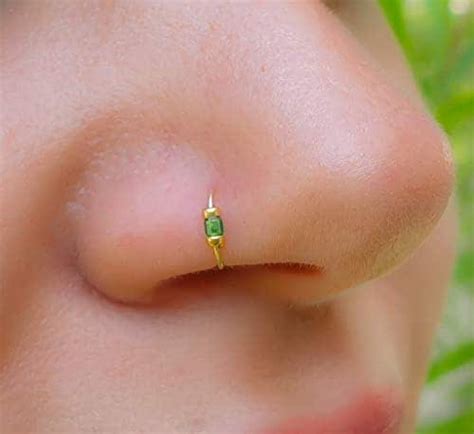 Tiny Nose Ring 7mm 24 Gauge 14k Gold Filled Nose