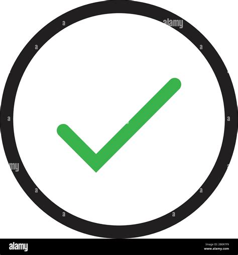 Accept Icon In Circle Checkmark Symbol Check Mark Icon Verifying
