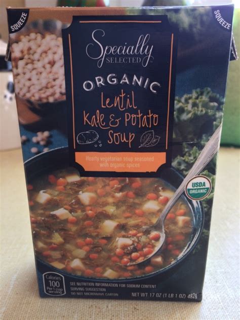 A large portion of my carbohydrate intake is ezekiel bread, cereal, or brown / wild rice. Ultra Average — I found this oil-free soup at Aldi today ...