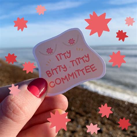 Illustrated Itty Bitty Titty Committee Sticker Etsy
