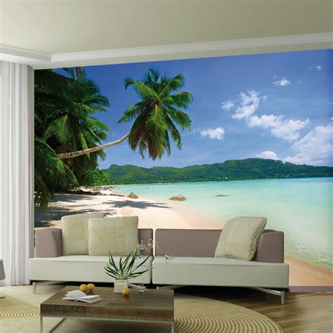 Desert Island Tropical Beach Wallpaper Wall Mural M X M Free P P Ebay