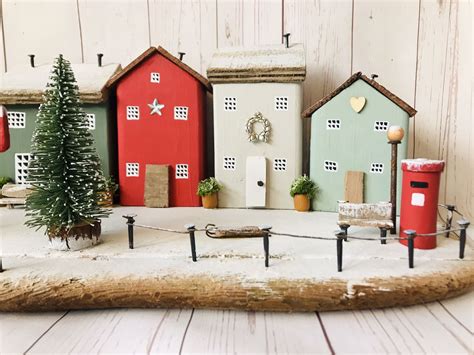 Driftwood Christmas Village Christmas Wood Crafts Small Wooden House