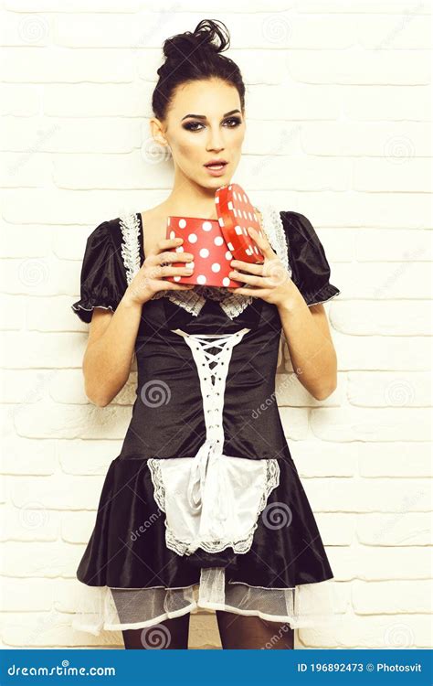 Waitress Or Maid Girl Stock Image Image Of Ts Cute 196892473
