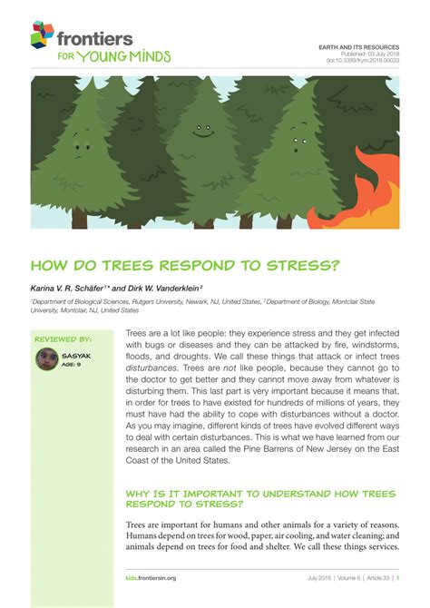 Pdf How Do Trees Respond To Stress