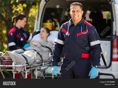 Handsome Paramedic Image And Photo Free Trial Bigstock