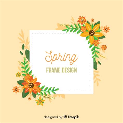 Free Vector Spring Floral Frame