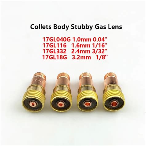 Tig Gl Collet Body Stubby Gas Lens Lenz Connector With Mesh For Pta