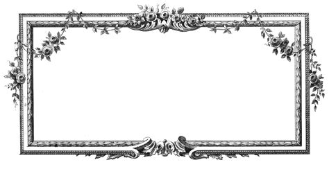 French Flower Frame Graphicsfairy 1500×774