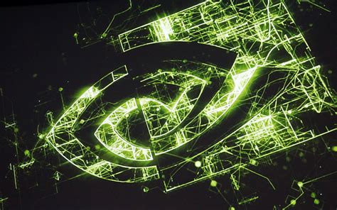 Download Wallpapers 4k Nvidia Neon Logo Darkness Creative Nvidia