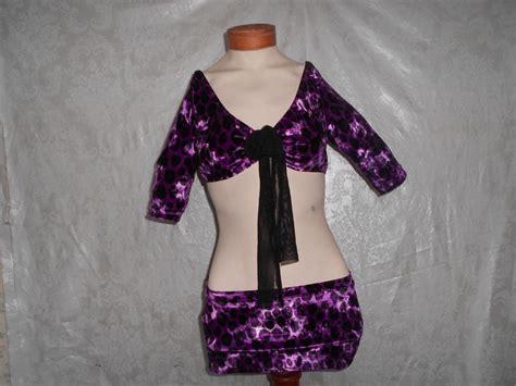 Sexy Costume Exotic Dance Wear Pole Dancer Outfit Purple