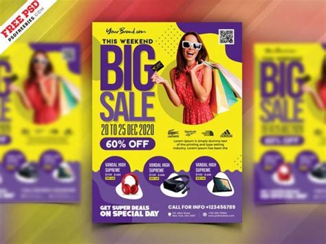 Free Sale Discount Shop Flyer Template In Psd Psdflyer