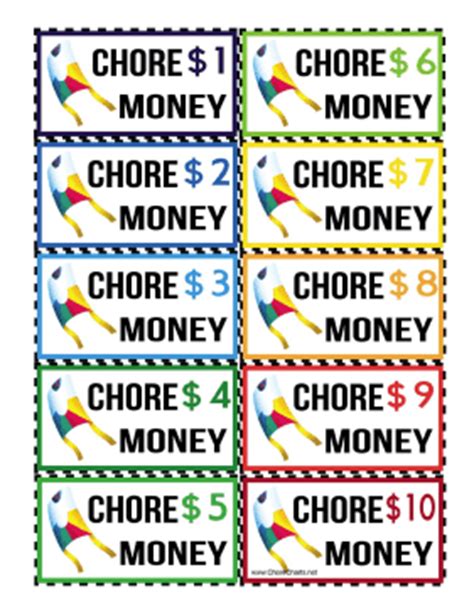 September 7, 2016 my five year old is starting to learn the value of a dollar. Printable Chore Money