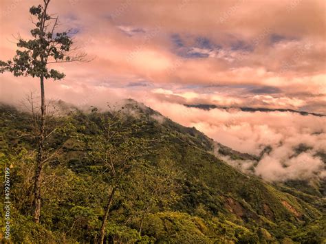 Sunset In The Bukidnon Mountains Philippines Stock Photo Adobe Stock