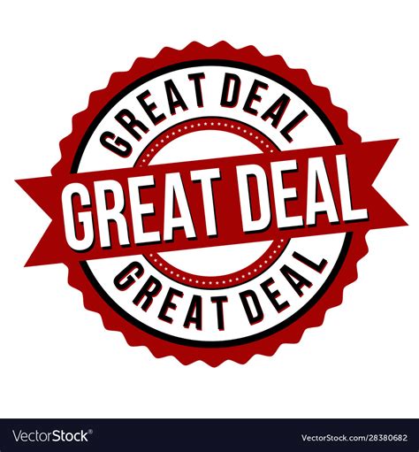 Great Deal Label Or Sticker Royalty Free Vector Image