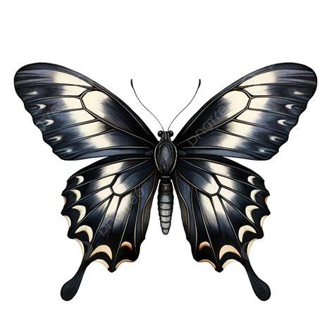 Digital Drawing Of A Butterfly With Black Wings Black Butterfly