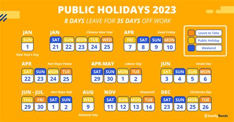 Calendar 2023 Singapore Public Holiday Get Latest News 2023 Update