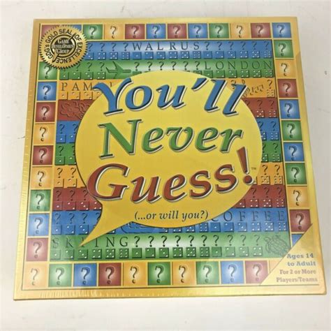 Youll Never Guess Board Game 2012 Ages 14 To Adult 2 Players For Sale