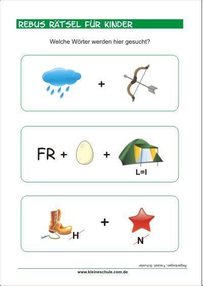 Welchen garten sollte man nie gießen : Rebus Rätsel für Kinder - Bilderrätsel mit Lösungen zum ...