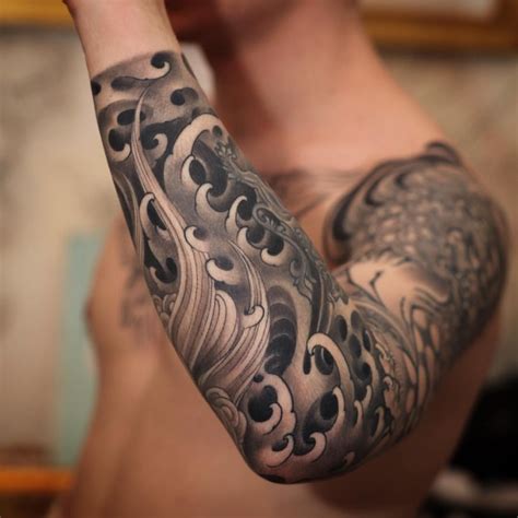 Samurai Inspired Traditional Japanese Sleeve Tattoo Designs For
